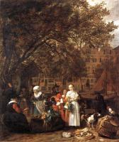 Metsu, Gabriel - Vegetable Market in Amsterdam